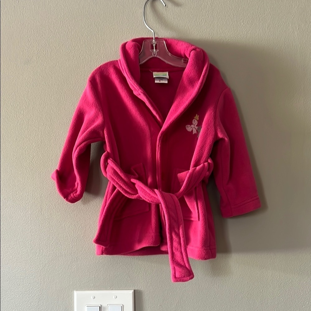 Kids Pink Pajamas with Butterfly Embroidery